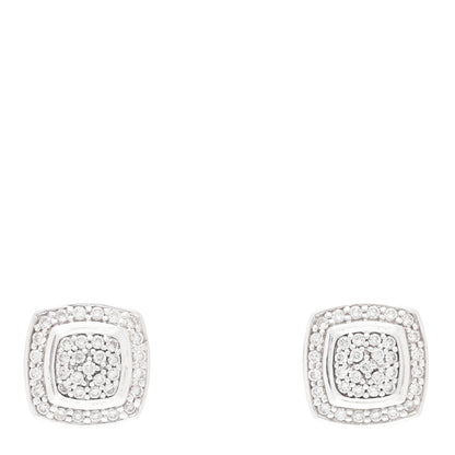 David Yurman Sterling Silver Diamond 7mm Pave Albion Earrings 1 of 4
