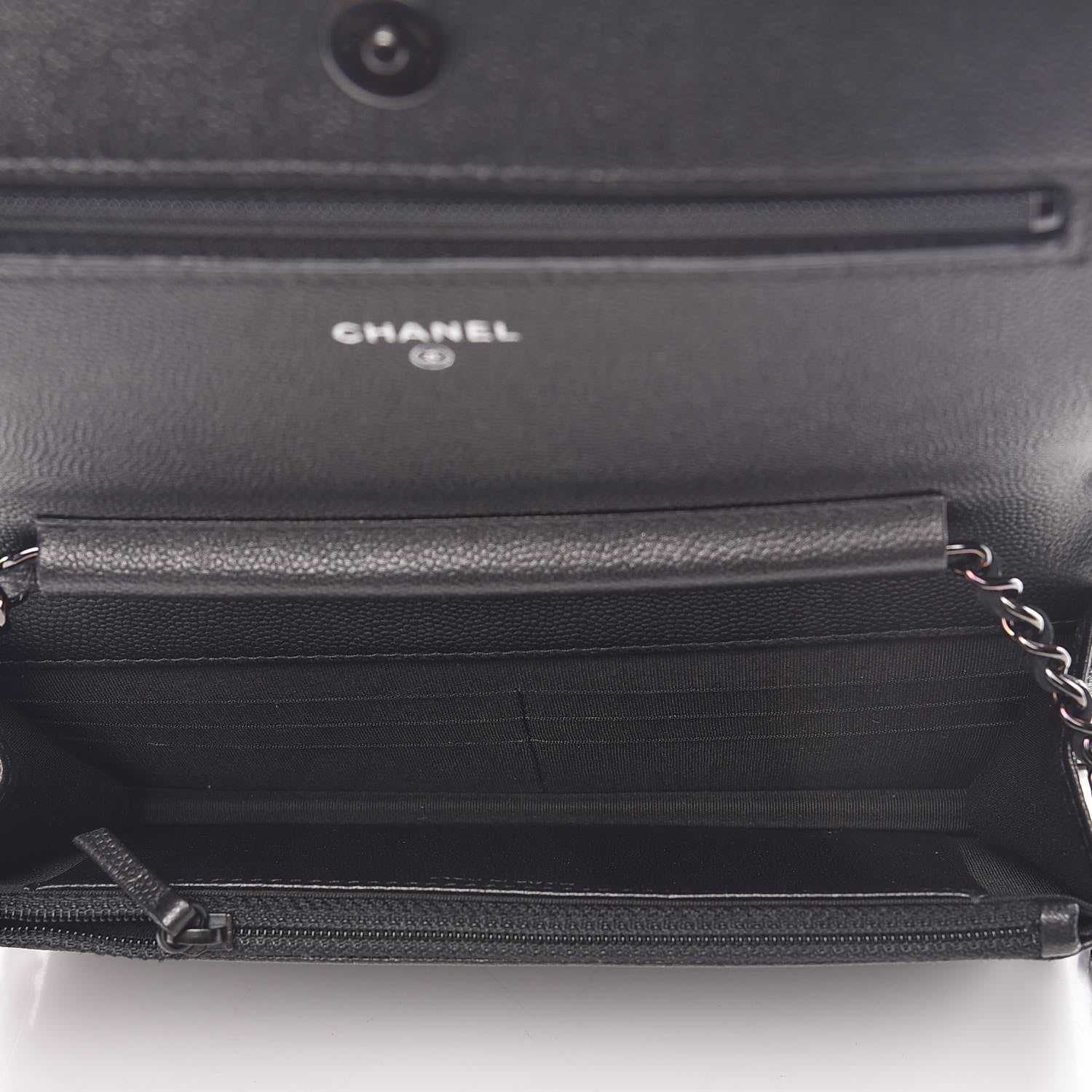 Chanel Caviar Quilted Boy Wallet On Chain WOC So Black 5 of 10