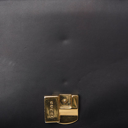 Gucci Calfskin Mini Sylvie Chain Shoulder Bag Black 10 of 11