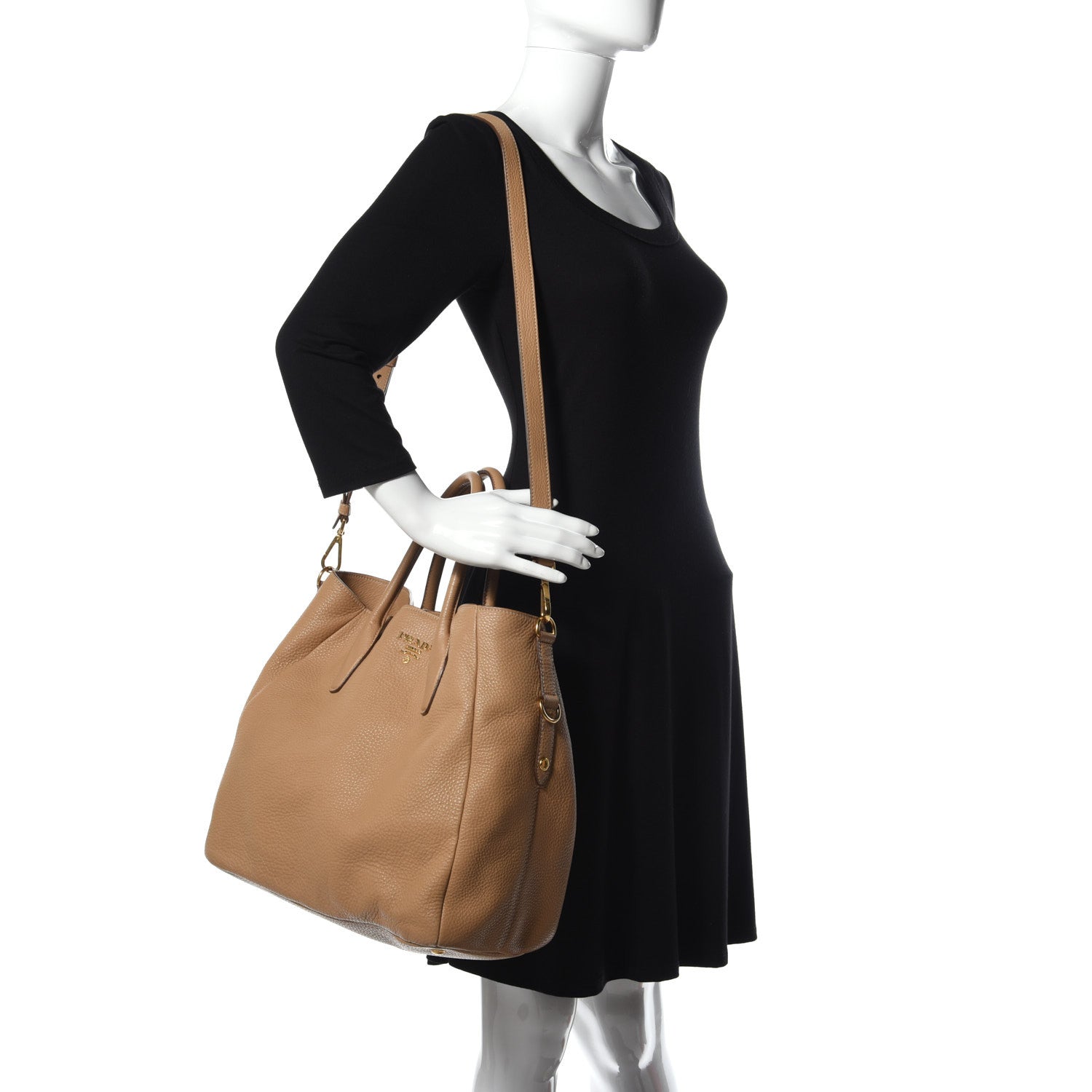 Prada Vitello Daino Shopping Tote Sughero 2 of 8