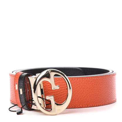 Gucci Calfskin 1973 Reversible Belt 100 40 Orange Black 3 of 7