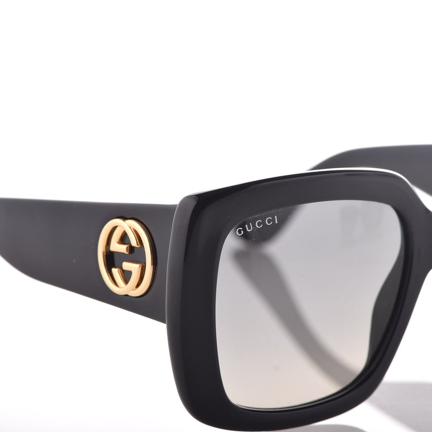 Acetate Square Frame Sunglasses GG0141S Black