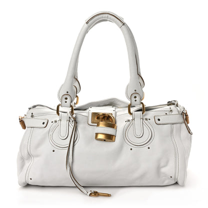 Chloe Calfskin Medium Paddington Satchel White 1 of 12