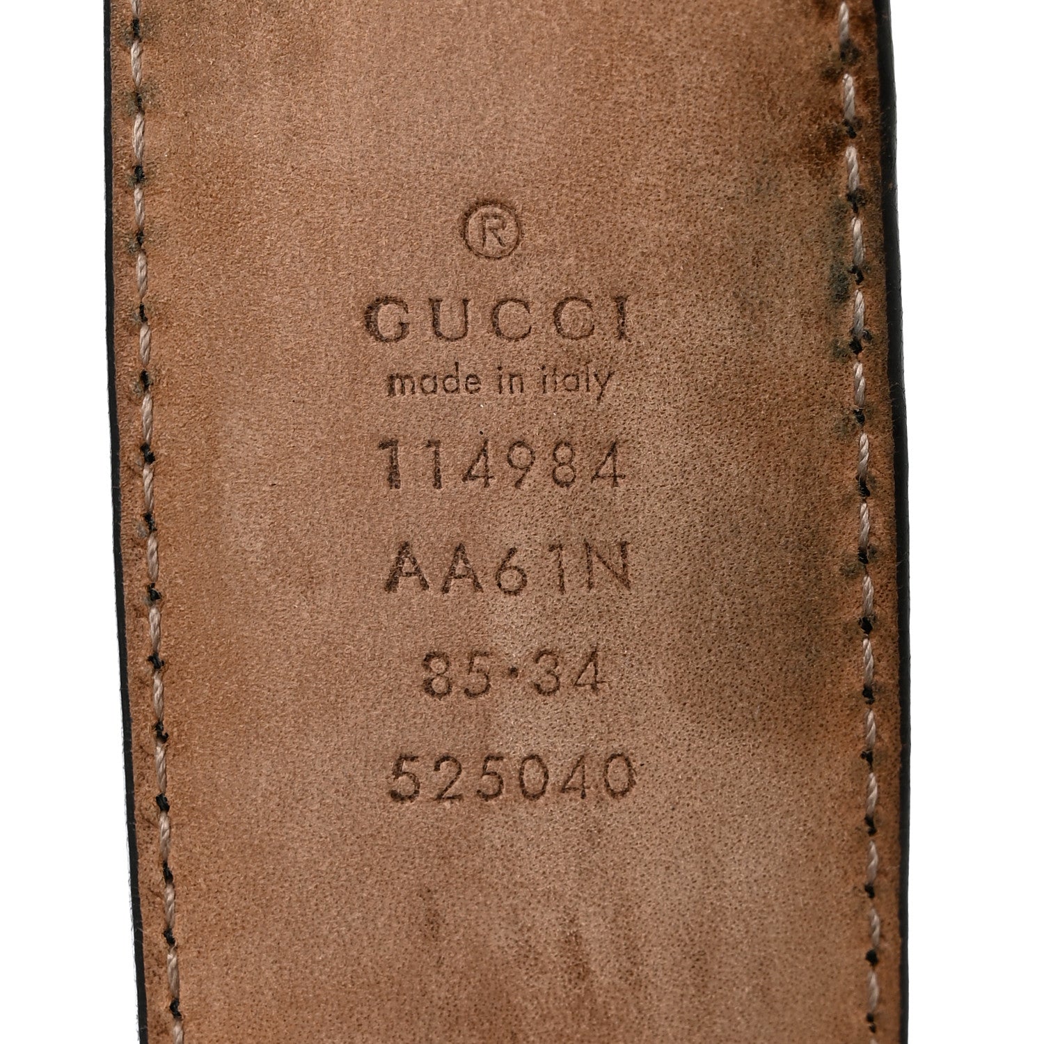 Gucci Guccissima Interlocking G Belt 85 34 Black 3 of 8