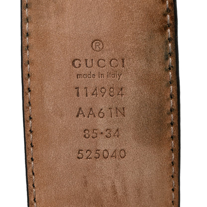Gucci Guccissima Interlocking G Belt 85 34 Black 3 of 8