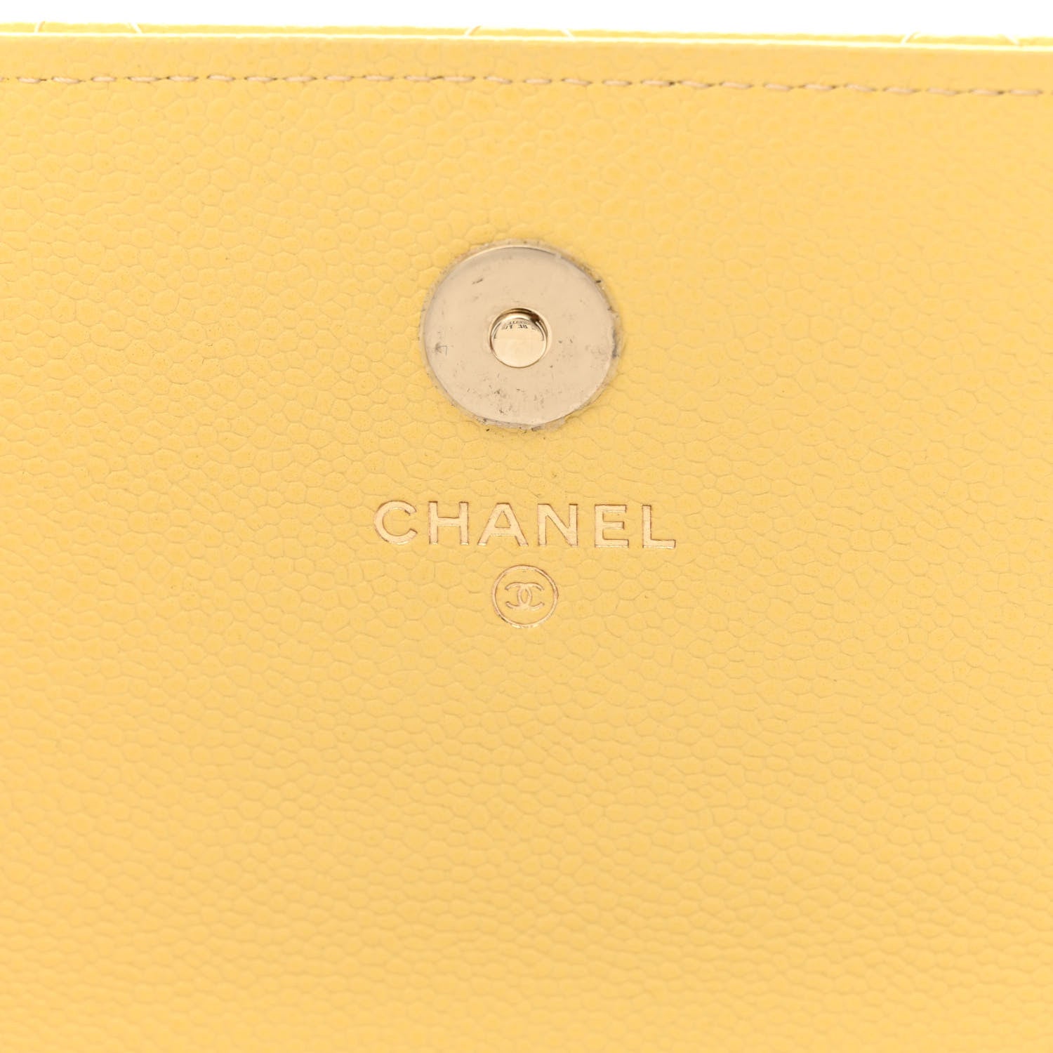 Chanel Caviar Quilted Business Affinity Clutch With Chain Flap Yellow 6 of 11