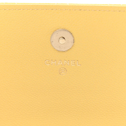 Chanel Caviar Quilted Business Affinity Clutch With Chain Flap Yellow 6 of 11