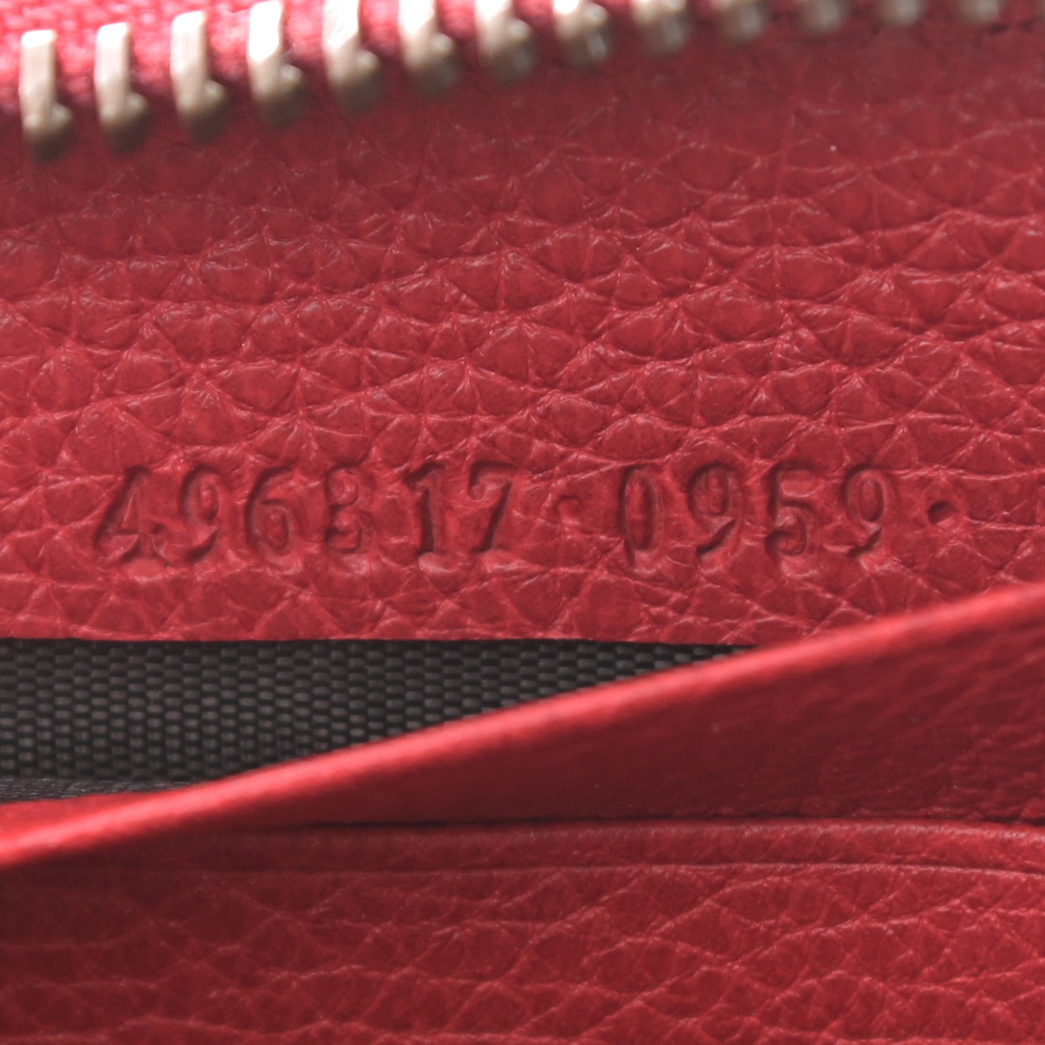 Gucci Cripto Calfskin Interlocking G Logo Zip Around Wallet Hibiscus Red Giallo Black Green Red 7 of 8