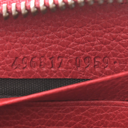 Gucci Cripto Calfskin Interlocking G Logo Zip Around Wallet Hibiscus Red Giallo Black Green Red 7 of 8