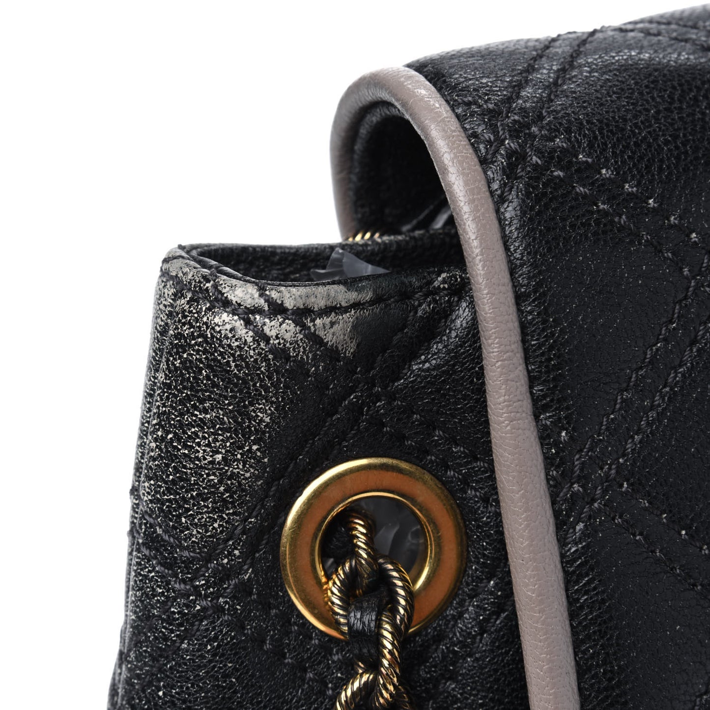Lambskin Quilted Large Baroque Single Flap Bag Black