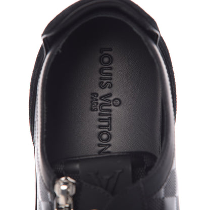 Louis Vuitton Calfskin Suede Damier Infini Aventure Zip Up Sneakers 9.5 Onyx 7 of 16