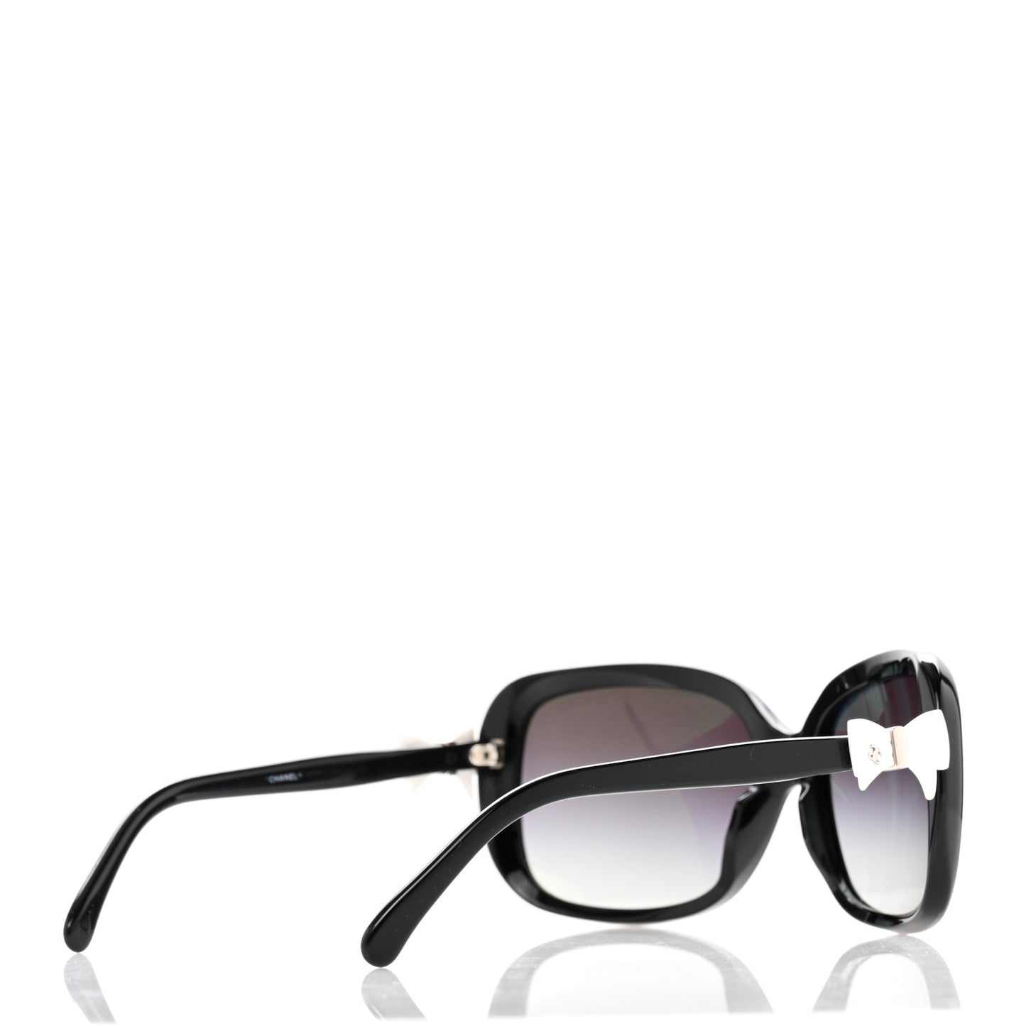 Acetate CC Bow Sunglasses 5171 Black White
