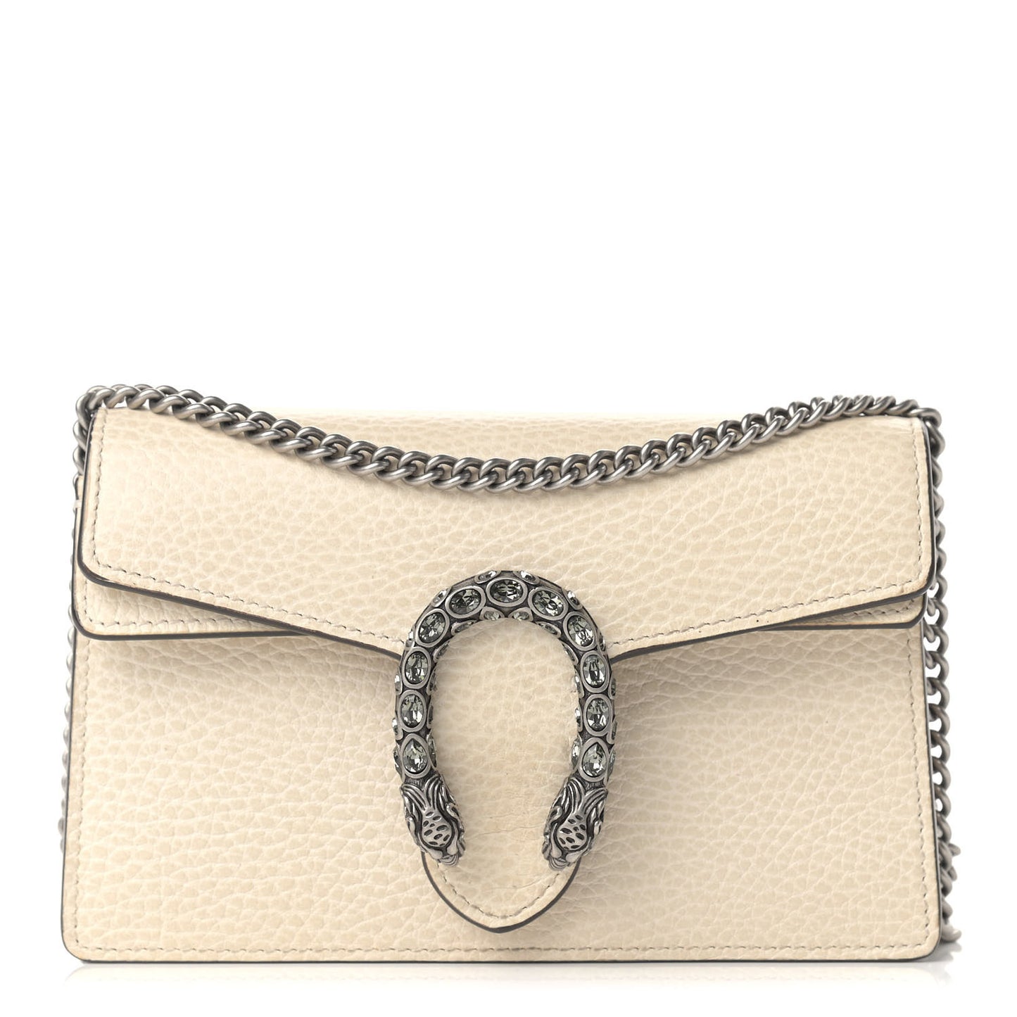Dollar Calfskin Crystal Super Mini Dionysus Shoulder Bag Mystic White Black Diamond