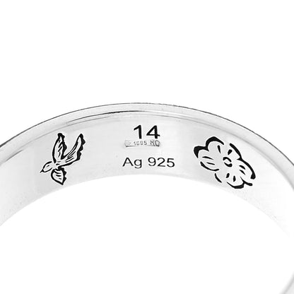 Gucci Sterling Silver Blind for Love Band Ring 54 6.75 5 of 6