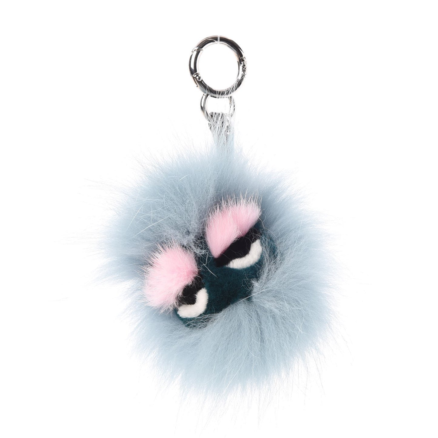 Fox Mink Rabbit Fur Vitello Flamingo Mini Monster Bag Bug Charm Lagoon Black Multicolor