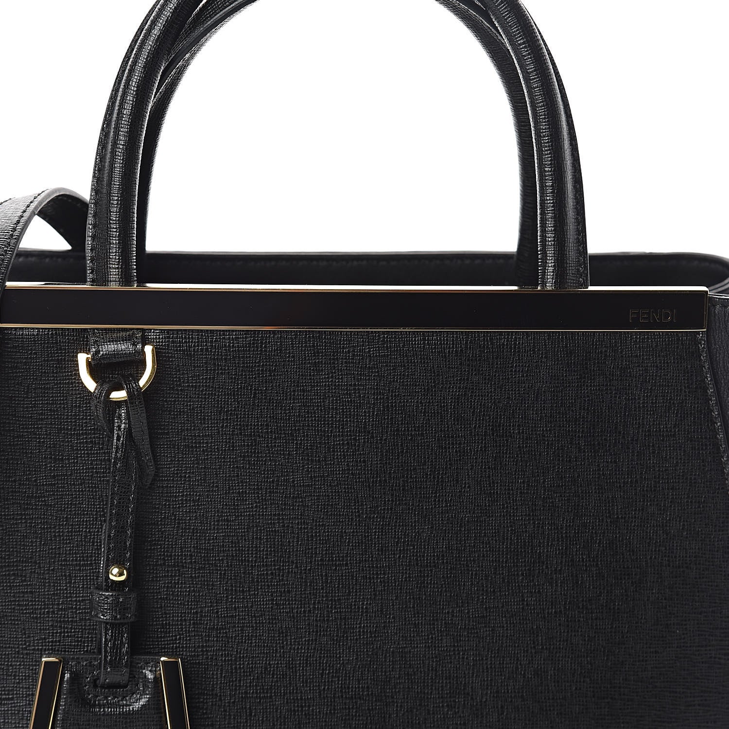 Fendi Vitello Elite Petite 2Jours Tote Black 7 of 9