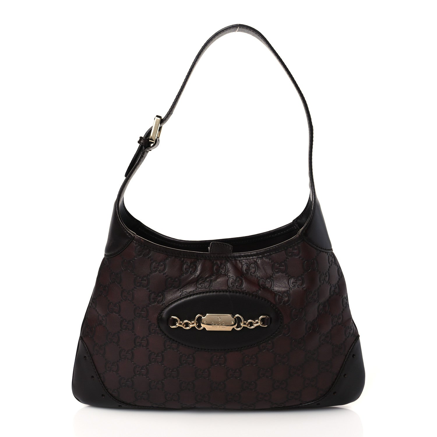 Gucci Guccissima Punch Hobo Dark Brown 1 of 9