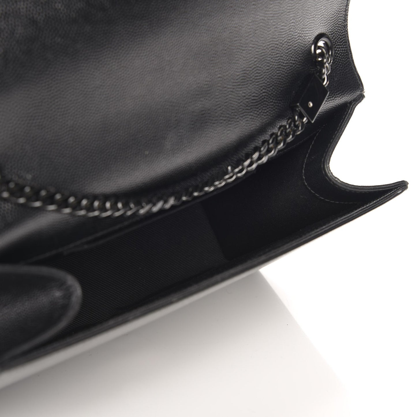 Grain De Poudre Medium Classic Monogram Kate Satchel Black