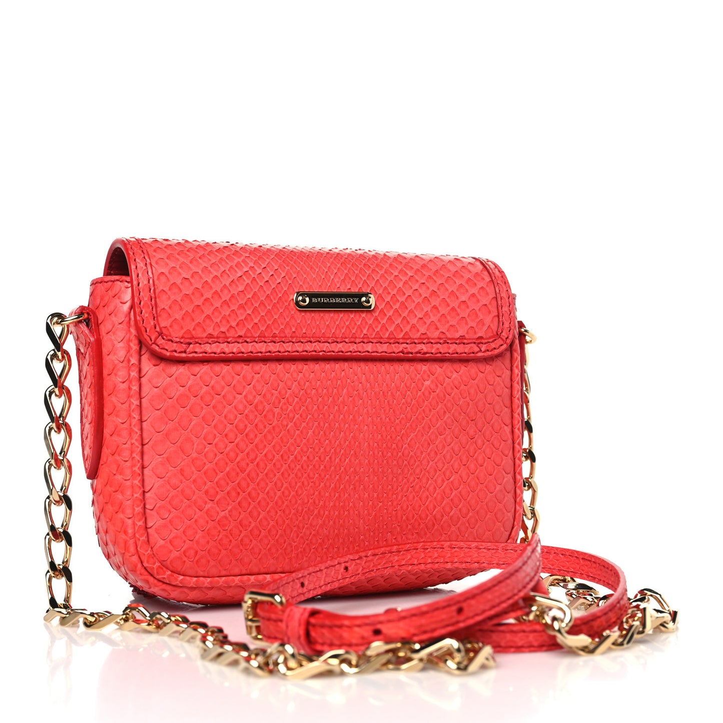 Snakeskin Mini Tassel Crossbody Bag Red