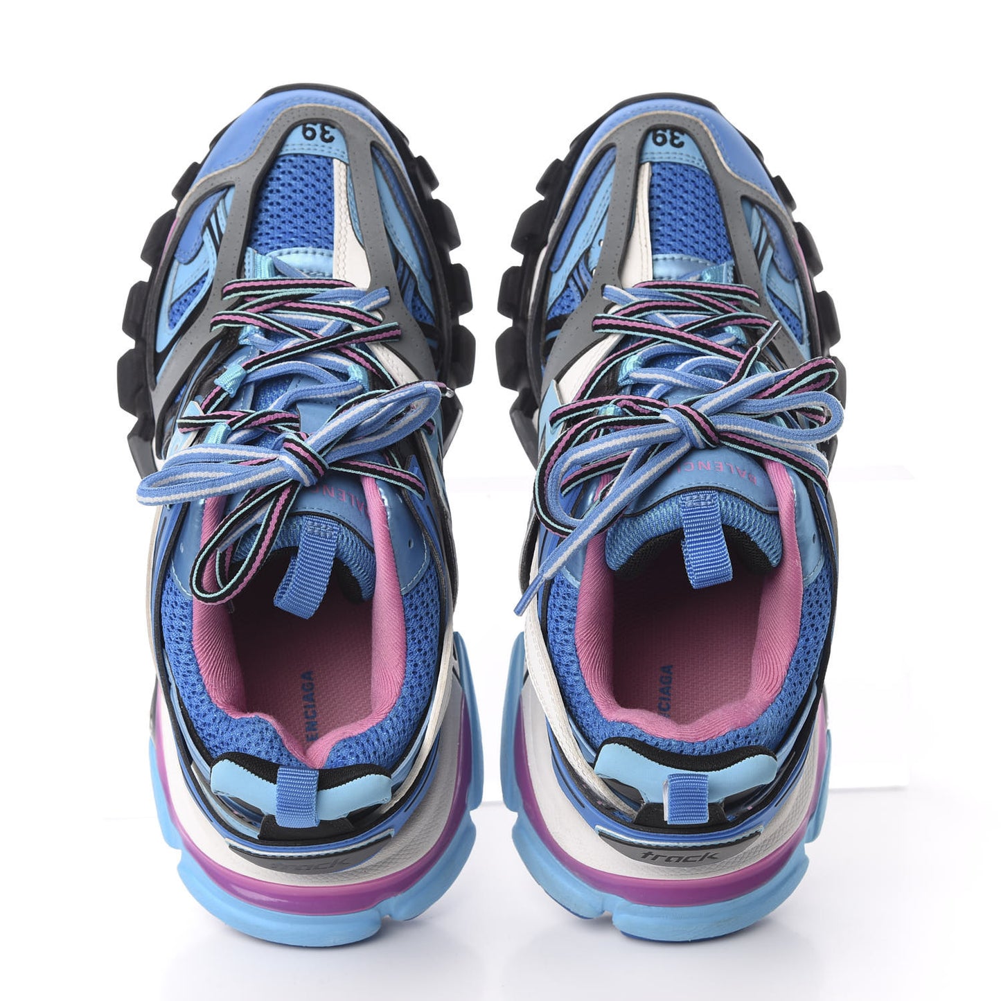 Mesh Nylon Womens Track Sneakers 39 Blue Black