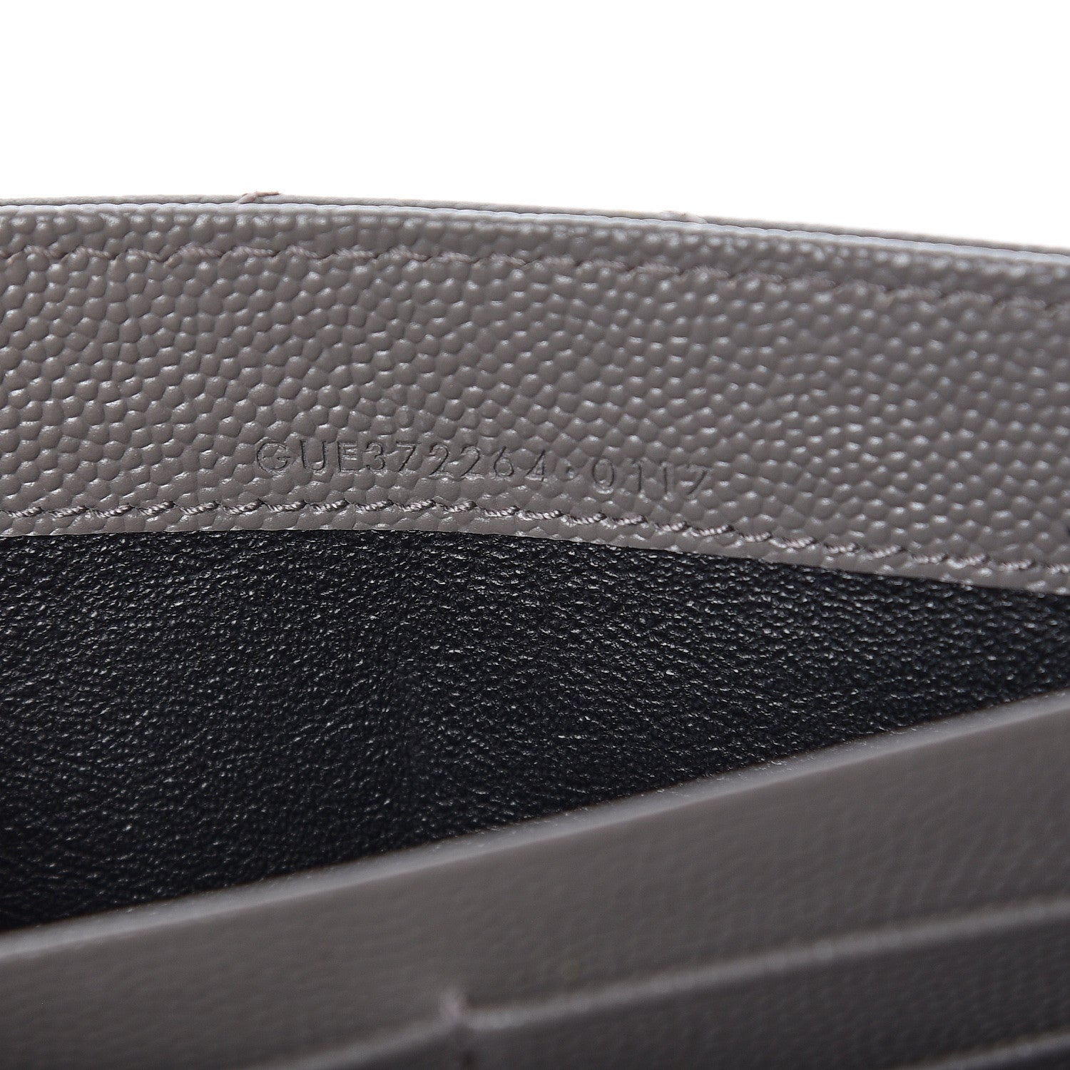Saint Laurent Grain De Poudre Matelasse Chevron Monogram Flap Wallet Fog 8 of 11