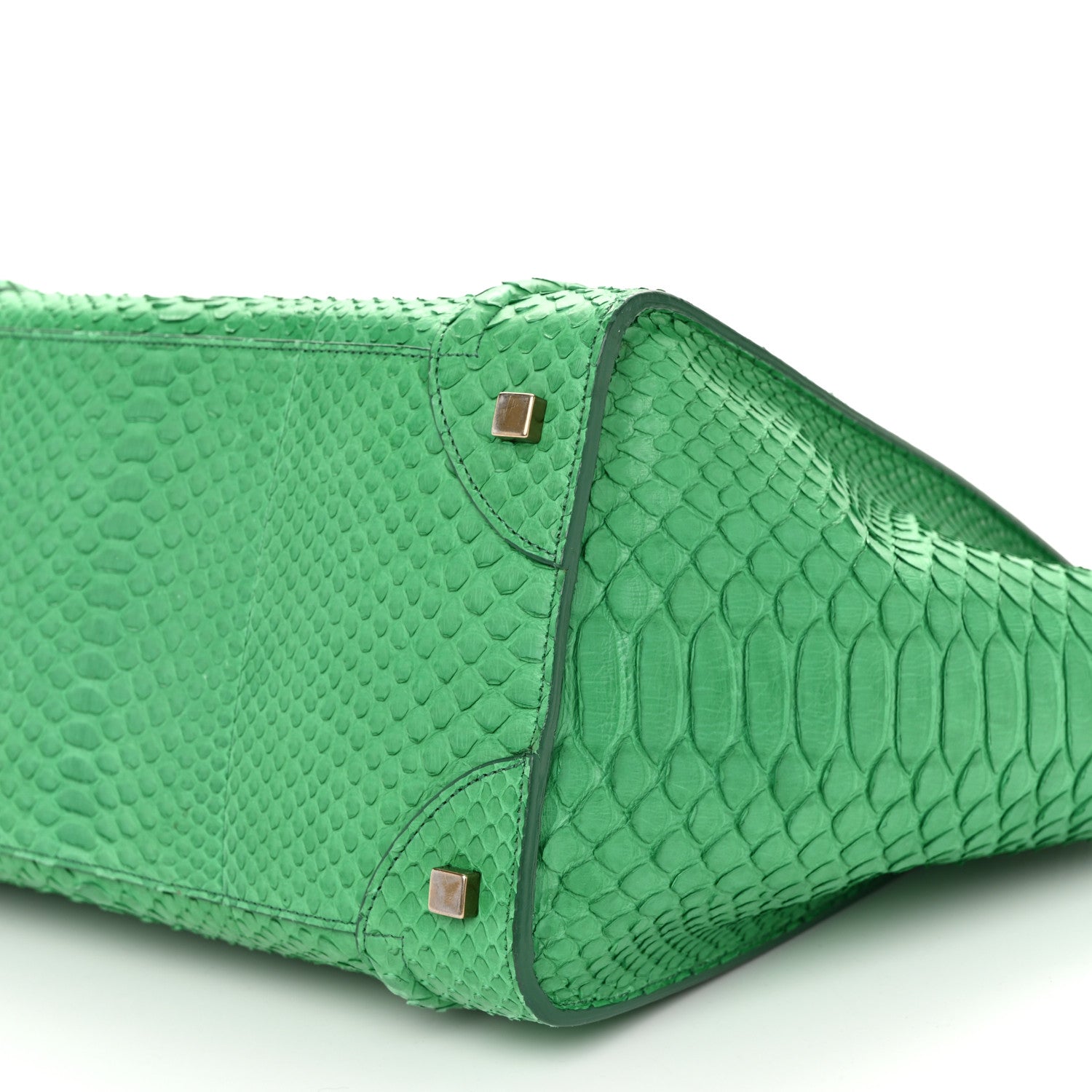 Celine Snakeskin Mini Luggage Green 10 of 12