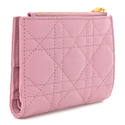 Christian Dior Lambskin Cannage Jolie Dahlia Wallet Cherry Blossom Pink 3 of 10