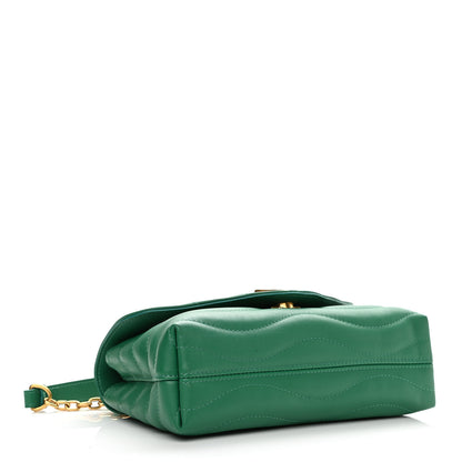 Louis Vuitton Calfskin New Wave Chain Bag MM NM Emerald 4 of 10