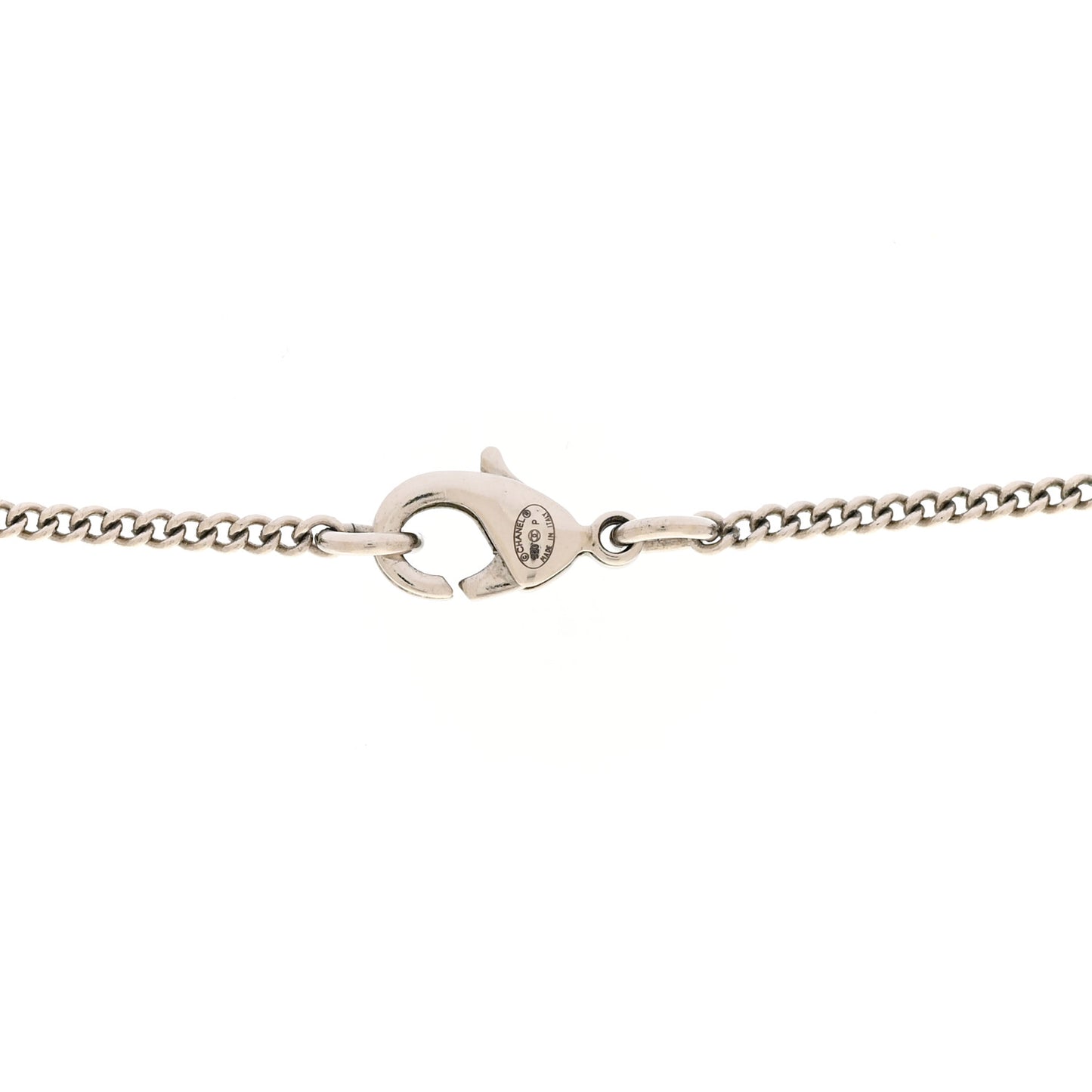 Crystal CC Star Pearl Drop Necklace Silver