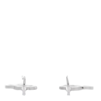 Louis Vuitton 18K White Gold Diamond Small Coeur Heart Drop Earrings 3 of 5