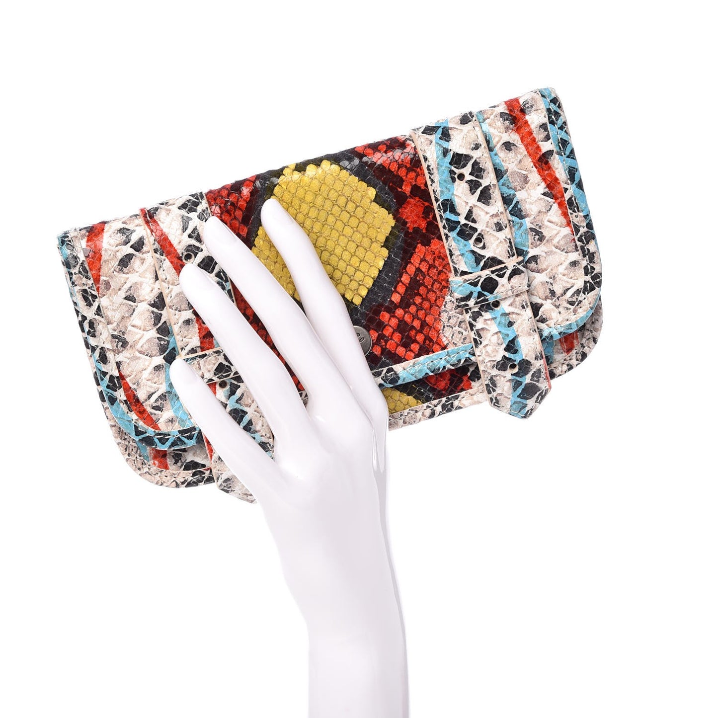 Python Calfskin Embossed PS1 Wallet Multicolor