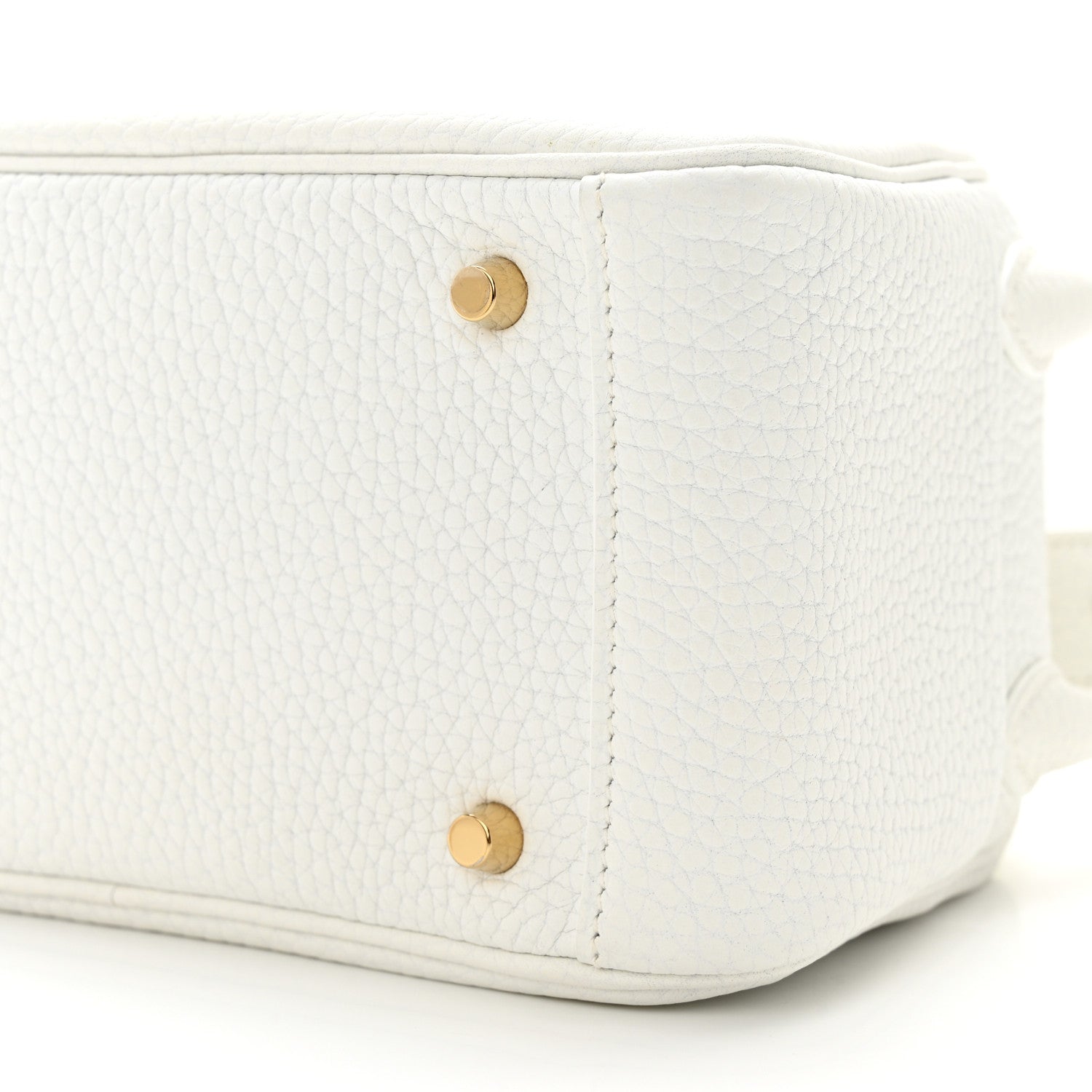 Hermes Taurillon Clemence Mini Lindy 20 New White 10 of 11