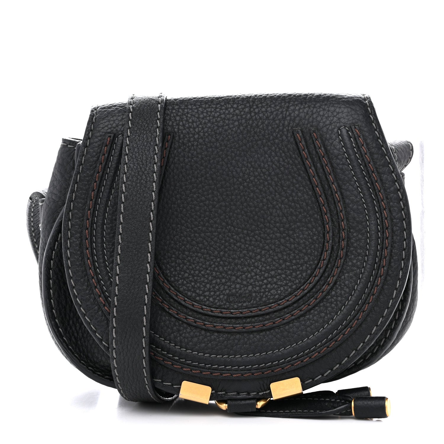 Chloe Calfskin Mini Marcie Round Crossbody Bag Black 1 of 15