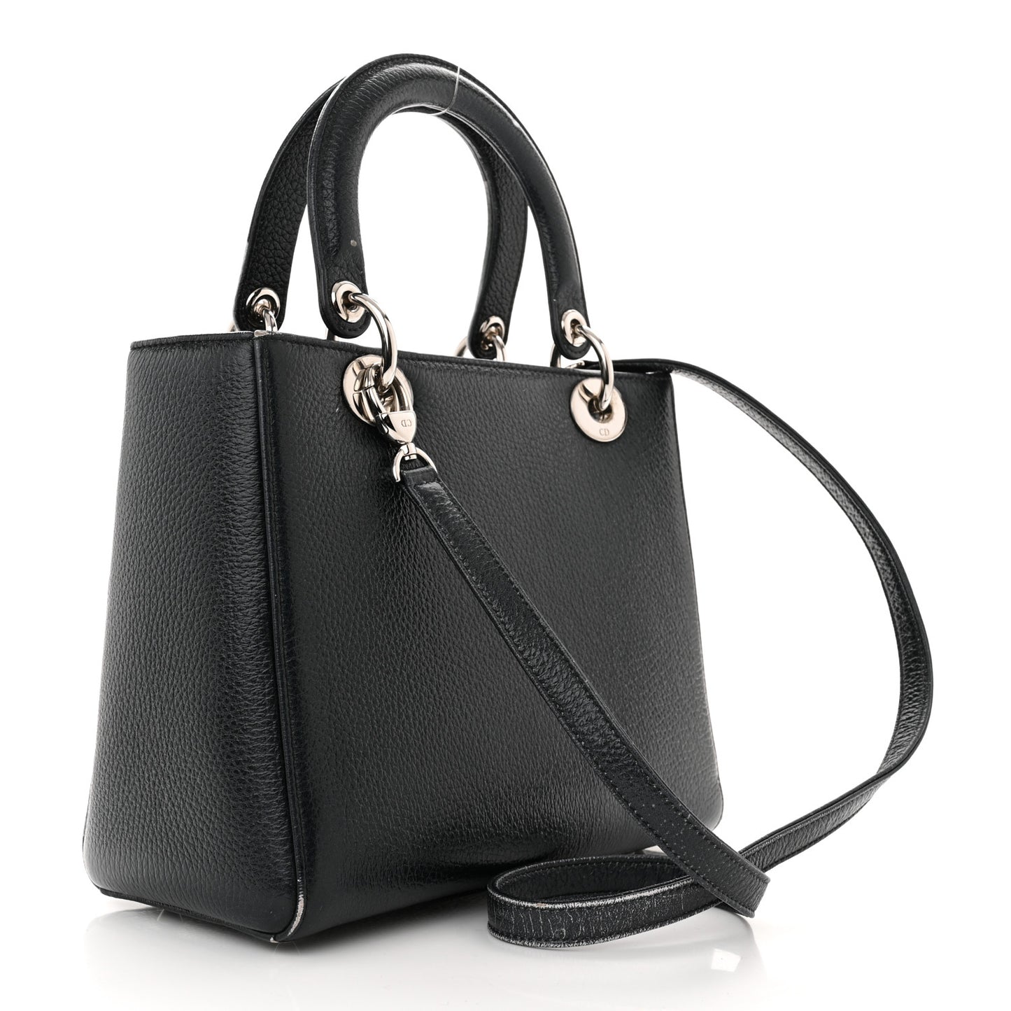 Deerskin Floral Printed Medium Lady Dior Green