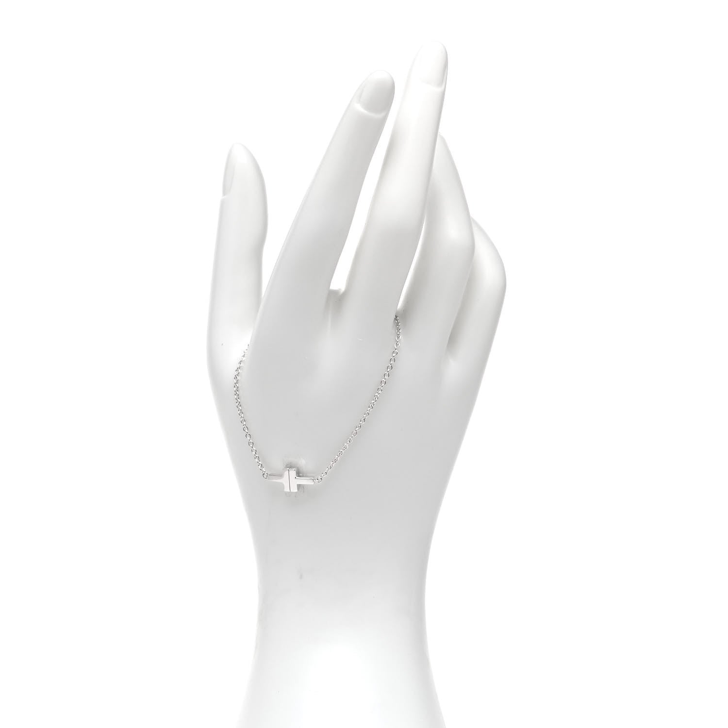 Tiffany Sterling Silver T Two Single Chain Bracelet 2 of 6