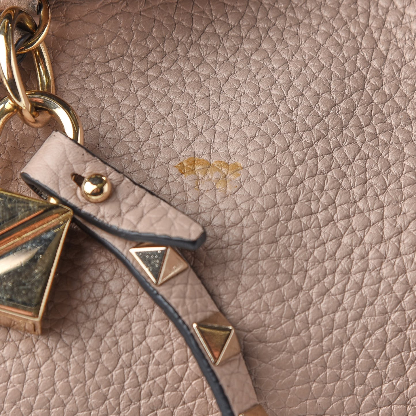 Pebbled Calfskin Rockstud Drawstring Backpack Poudre