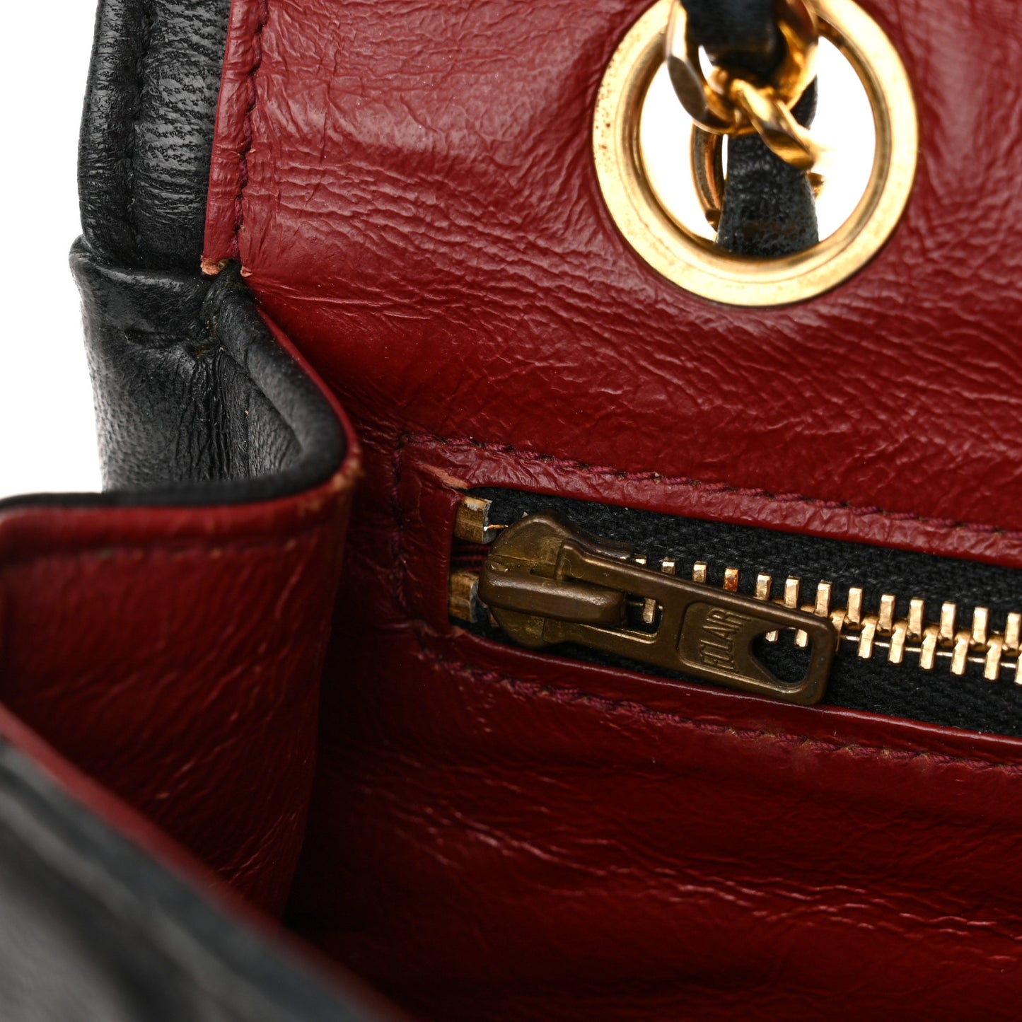 Lambskin Medium Single Flap Black