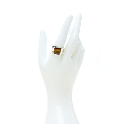 David Yurman Sterling Silver Tiger Eye Exotic Stone Signet Ring 62 10 2 of 5