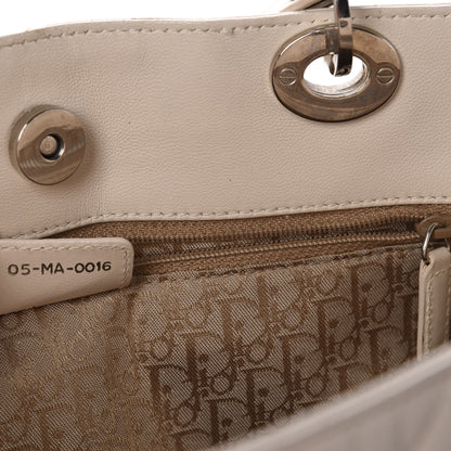 Christian Dior Lambskin Cannage Large Lady Dior Shopper Tote White 9 of 13