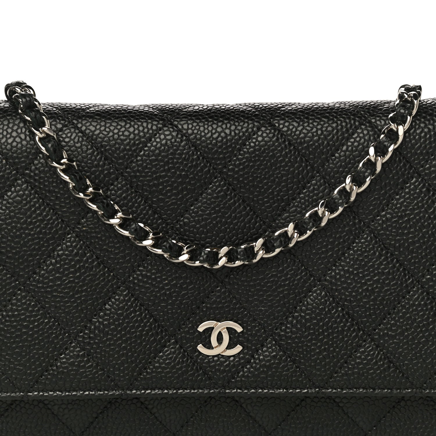 Chanel Caviar Quilted Wallet On Chain WOC Black 10 of 10