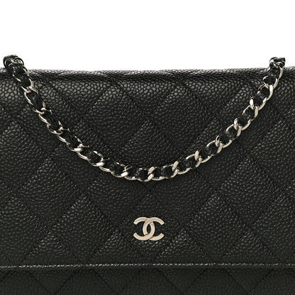 Chanel Caviar Quilted Wallet On Chain WOC Black 10 of 10