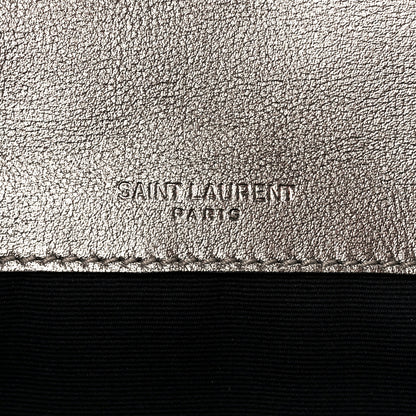 Saint Laurent Crinkled Calfskin Matelasse Monogram Baby Niki Chain Satchel Platinum 6 of 11