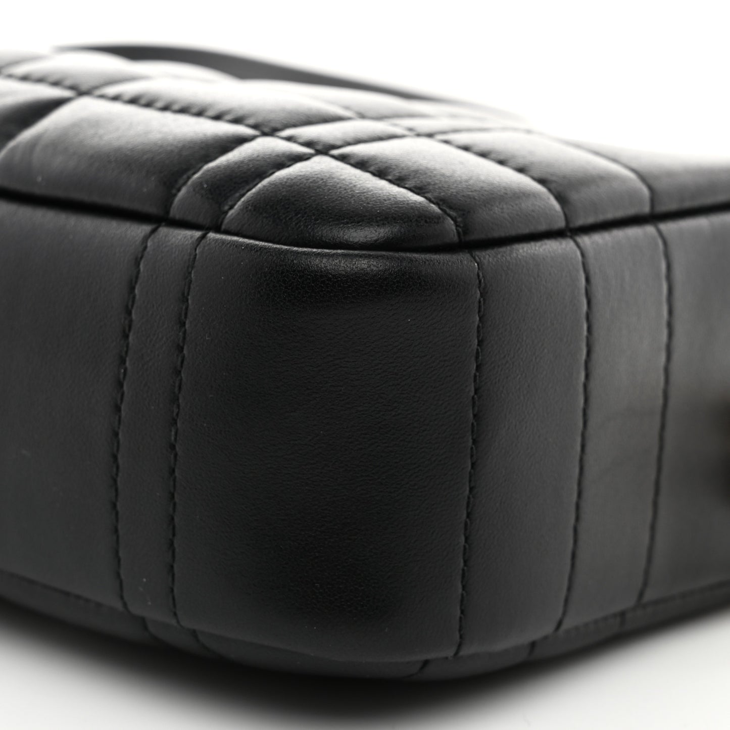 Calfskin Quilted Small Lola Camera Bag Black