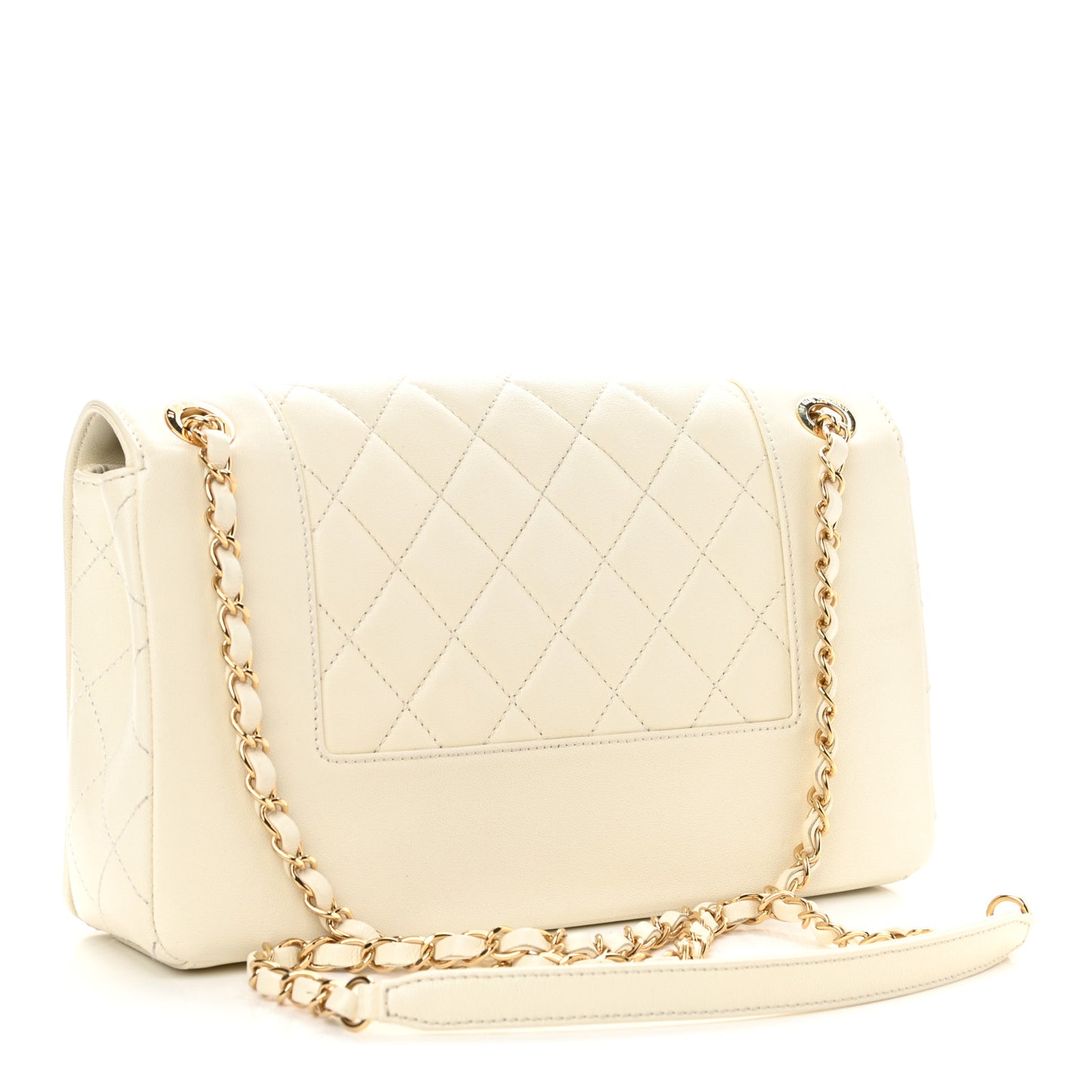 Sheepskin Quilted Vintage Mademoiselle Flap White
