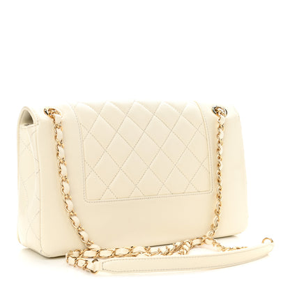 Chanel Sheepskin Quilted Vintage Mademoiselle Flap White 3 of 9