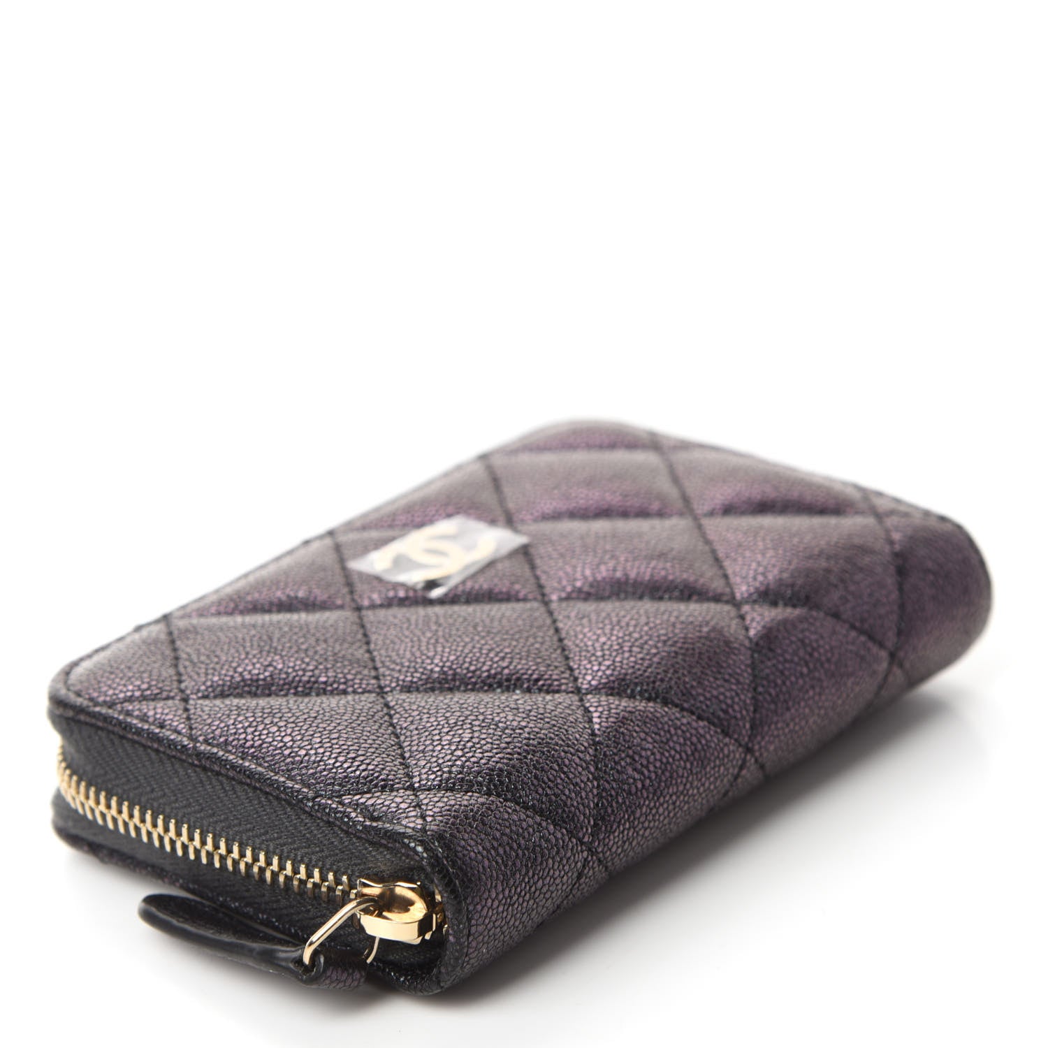 Chanel Iridescent Caviar Quilted Zip Coin Purse Black 4 of 8
