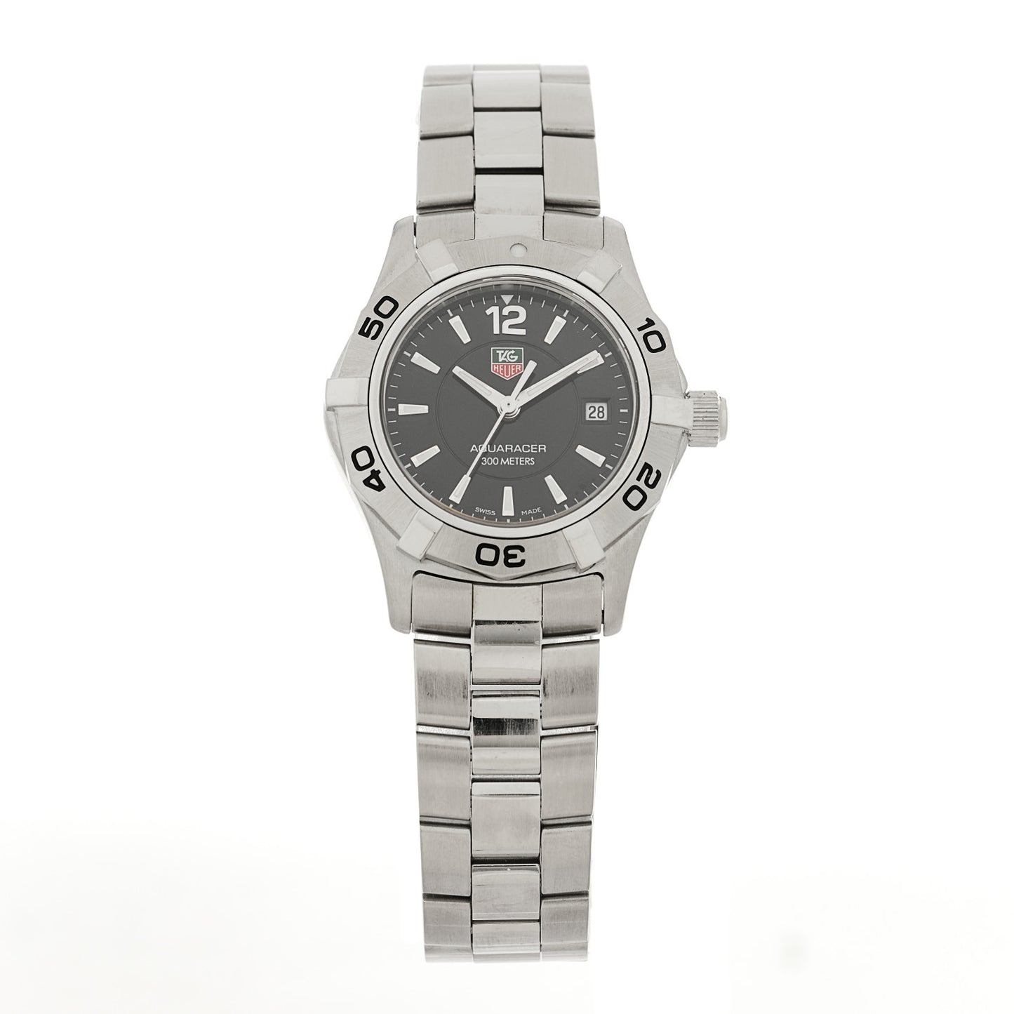 Stainless Steel 27mm Aquaracer Lady Quartz Watch Black WAF1410