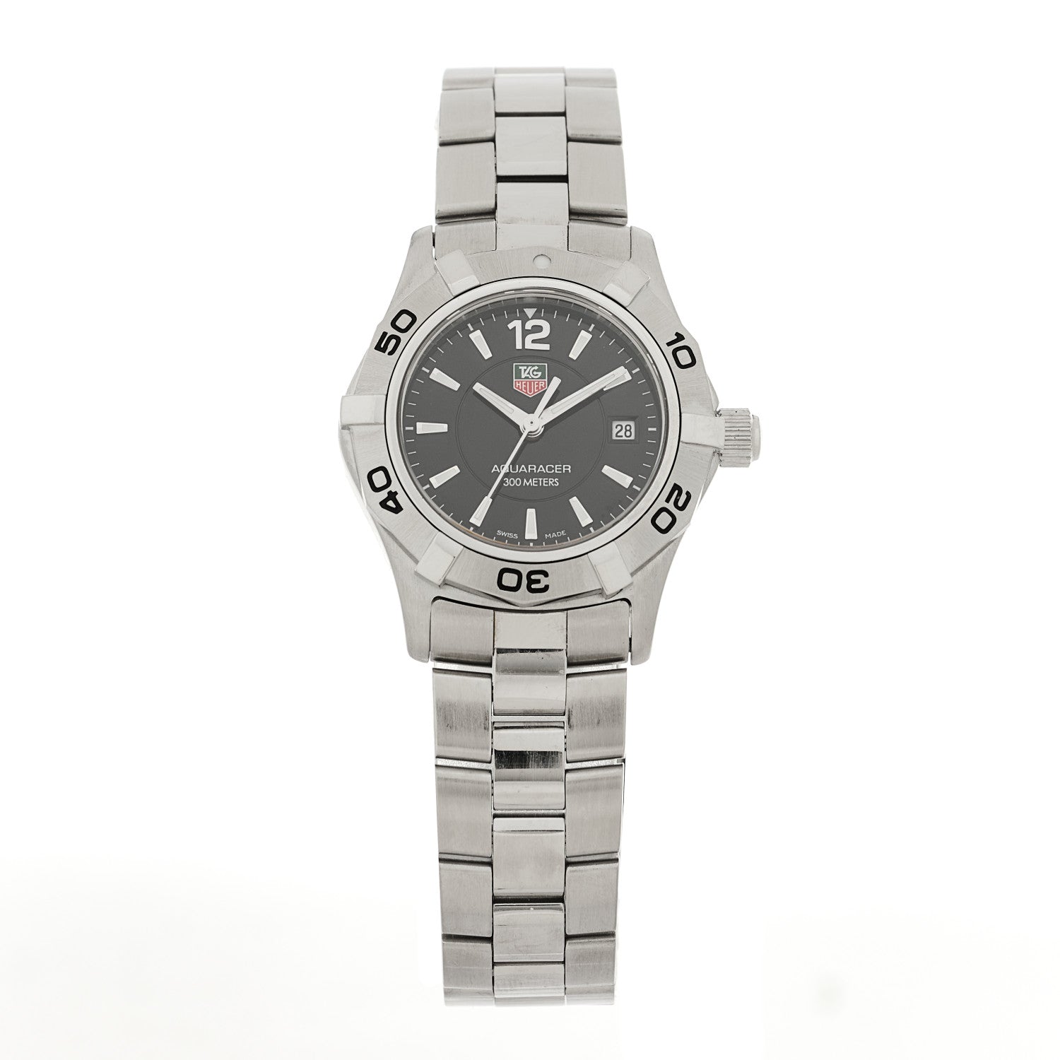 Tag Heuer Stainless Steel 27mm Aquaracer Lady Quartz Watch Black WAF1410 1 of 4