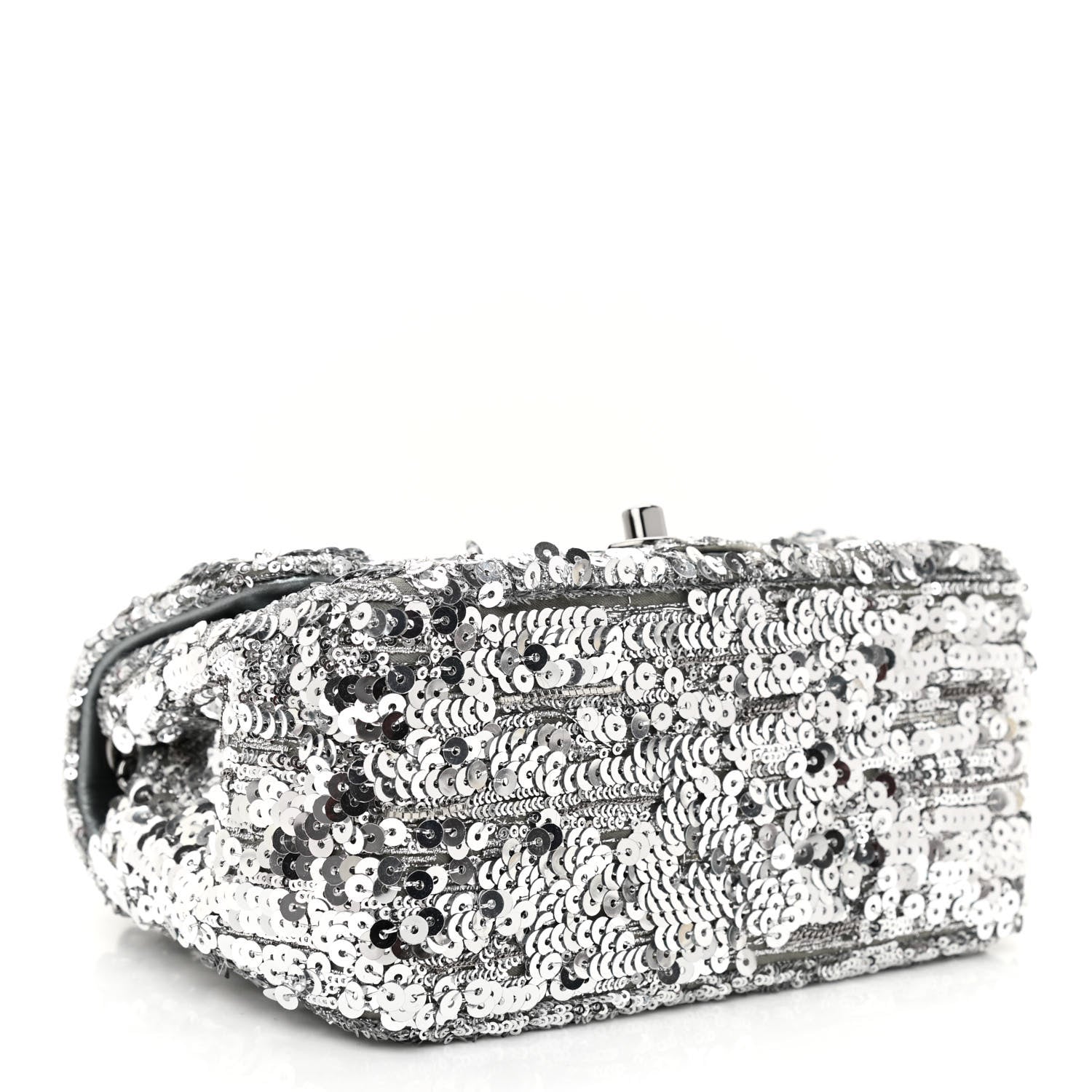 Chanel Sequin Mini Square Flap Silver 4 of 12