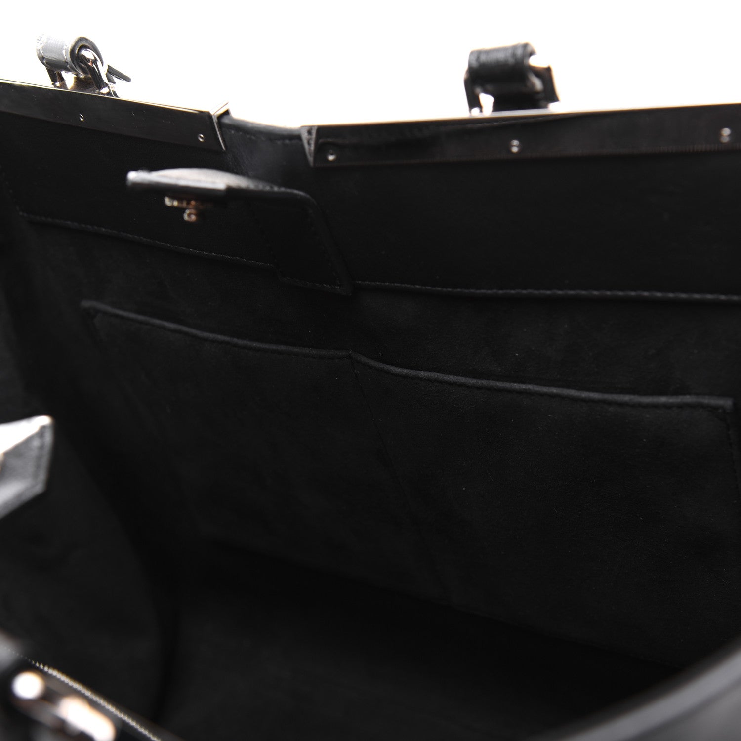Fendi Vitello Elite Bi Color 3Jours Tote Argento Black 7 of 21